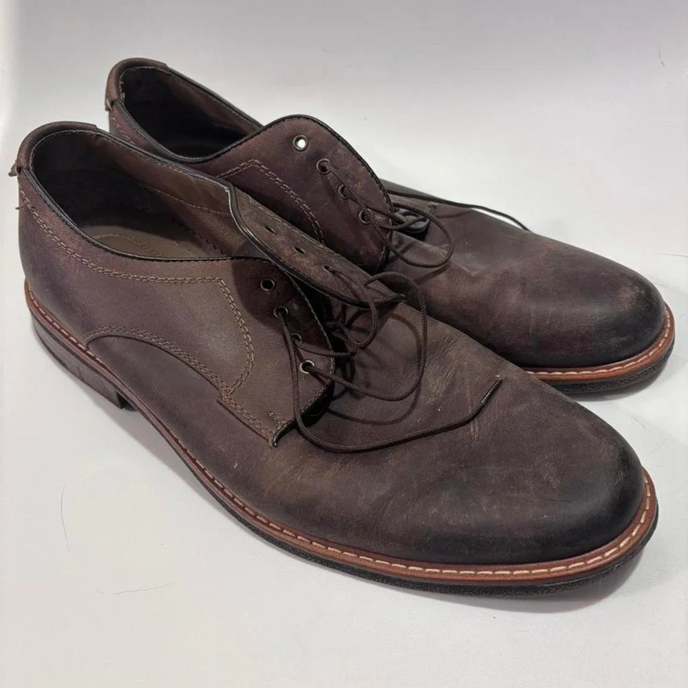 Men's Leather Lace-Up Oxford Shoes
